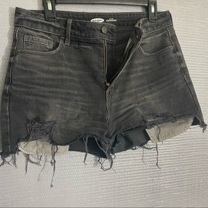 Old Navy distressed denim shorts, size 8